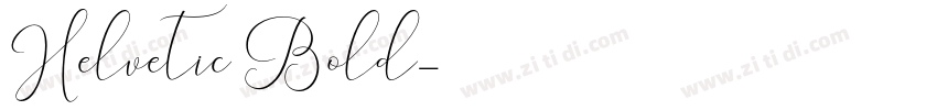 Helvetic Bold字体转换